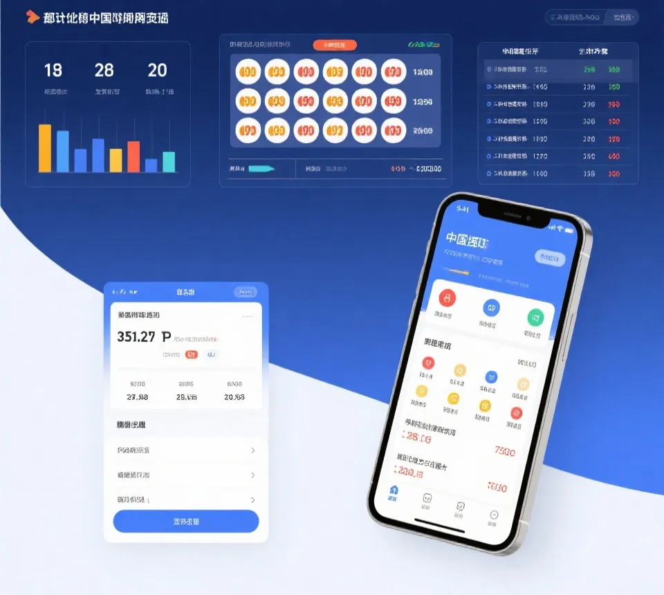 开奖结果与数据查询界面示意图